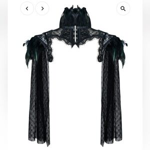 Steampunk Gothic Accessories Long Sleeve Bolero Jacket Shrug & Mask Size Small